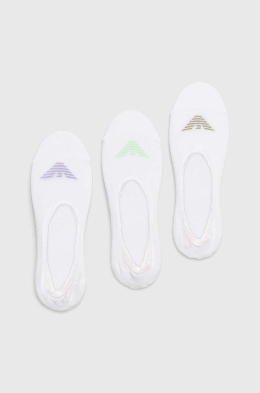 Levně Ponožky Emporio Armani Underwear 3-pack pánské, bílá barva