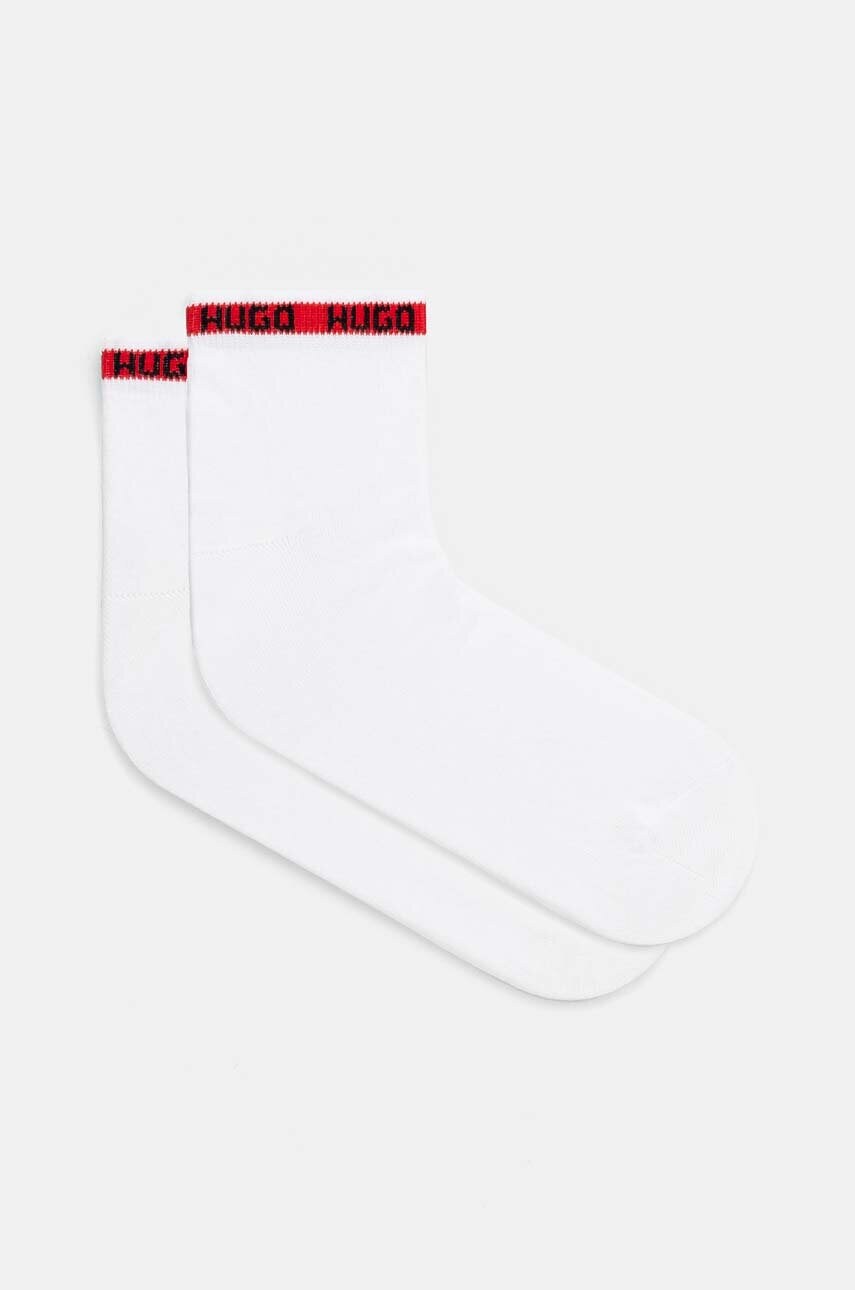 HUGO sosete 2-pack barbati, culoarea alb