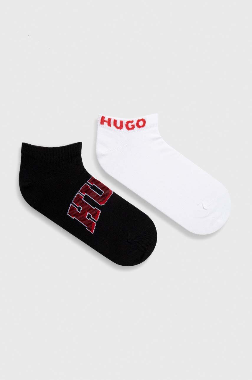 Levně Ponožky HUGO 2-pack pánské, černá barva, 50514116