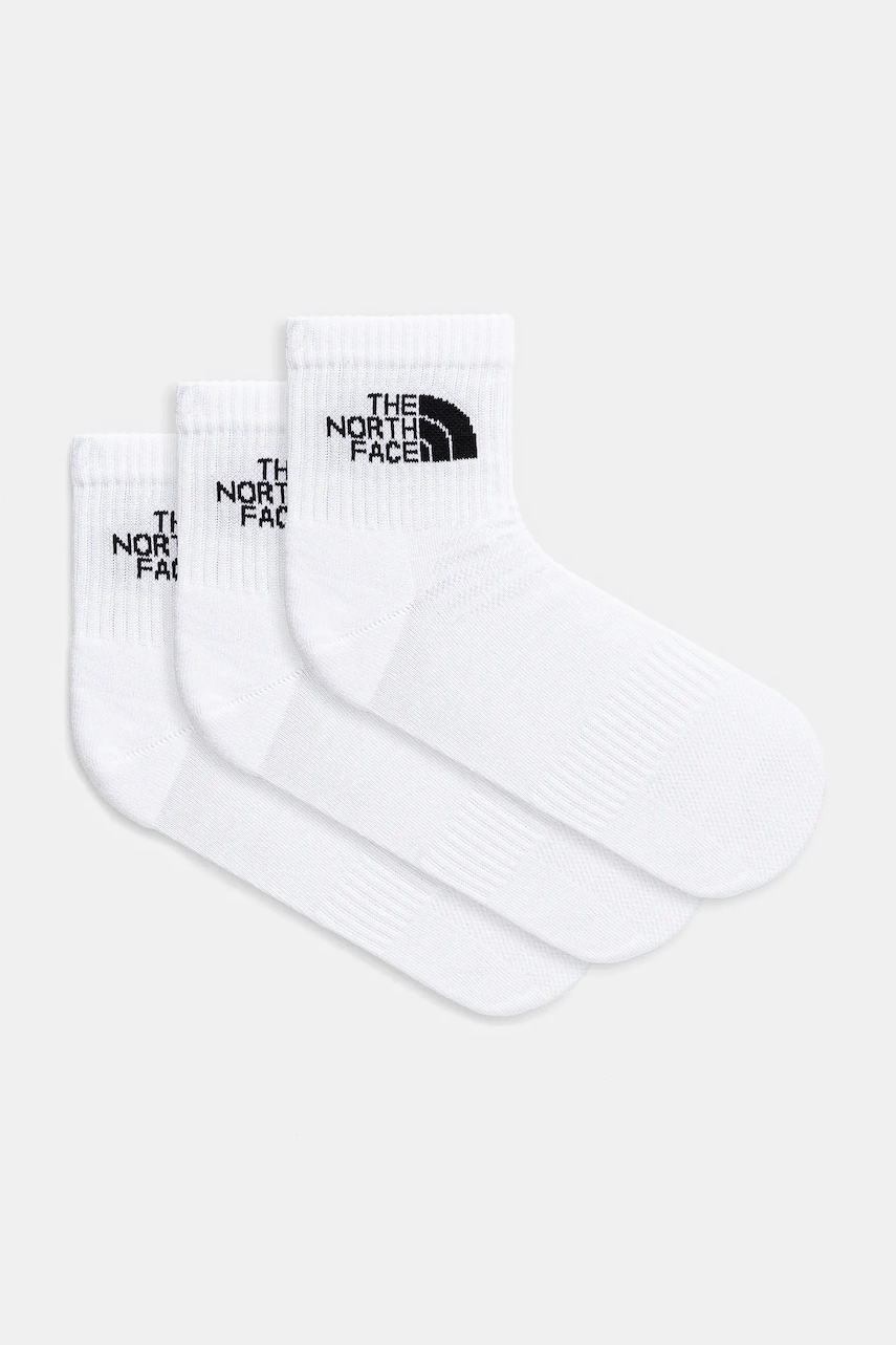 The North Face sosete 3-pack barbati, culoarea alb The North Face sosete 3-pack barbati, culoarea alb