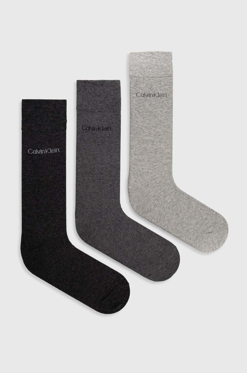 

Чорапи Calvin Klein (3 чифта) в сиво 701226674, Сив