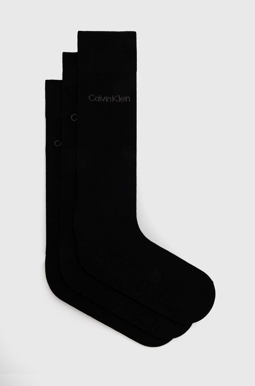 

Чорапи Calvin Klein (3 чифта) в черно 701226674, Черен