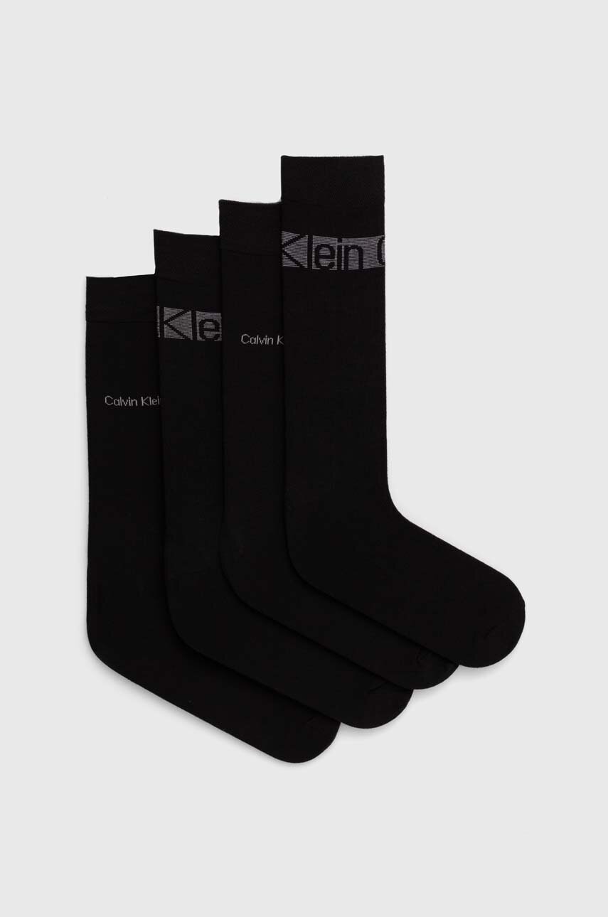 

Чорапи Calvin Klein (4 чифта) в черно 701229665, Черен