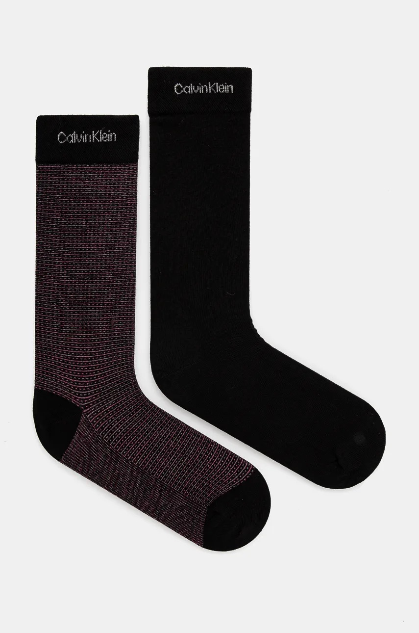 

Чорапи Calvin Klein (2 чифта) в черно 701230620, Черен