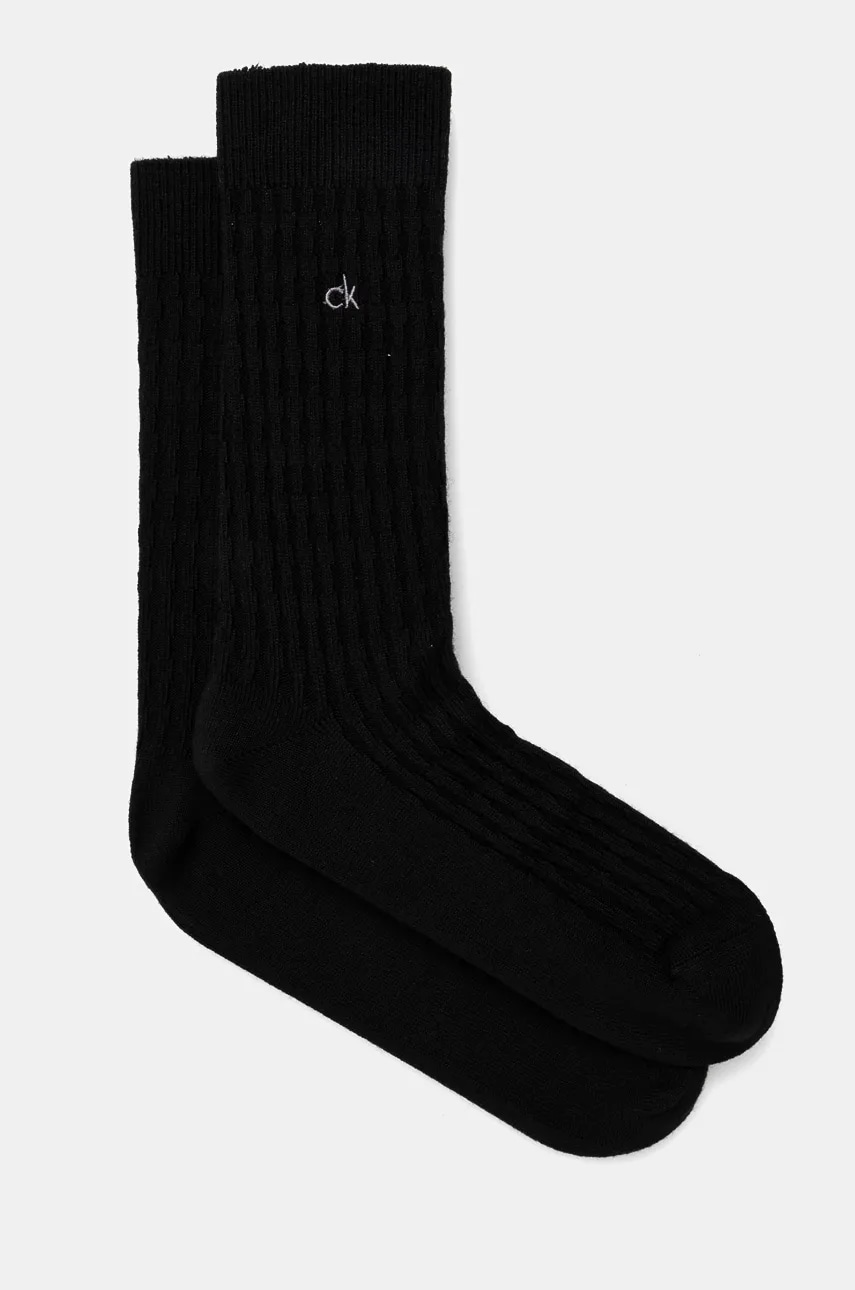 Levně Ponožky Calvin Klein pánské, černá barva, 701230621