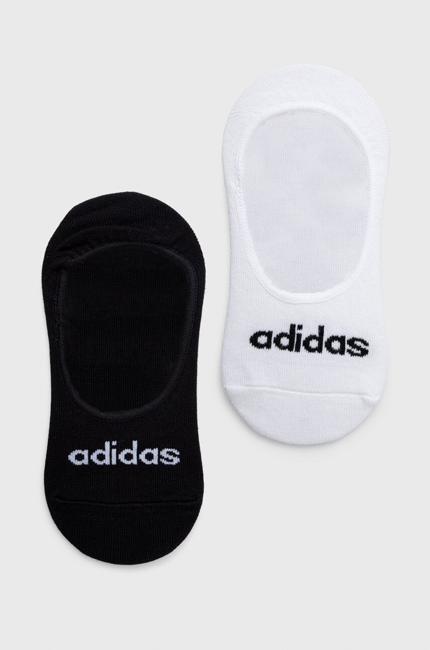 adidas șosete 2-pack culoarea alb HT3448