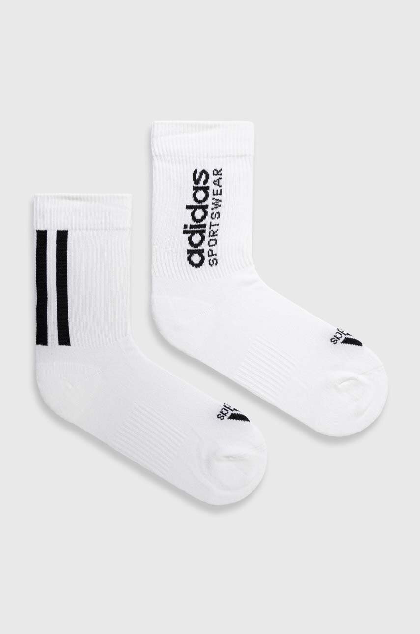 adidas șosete 2-pack culoarea alb IQ4149