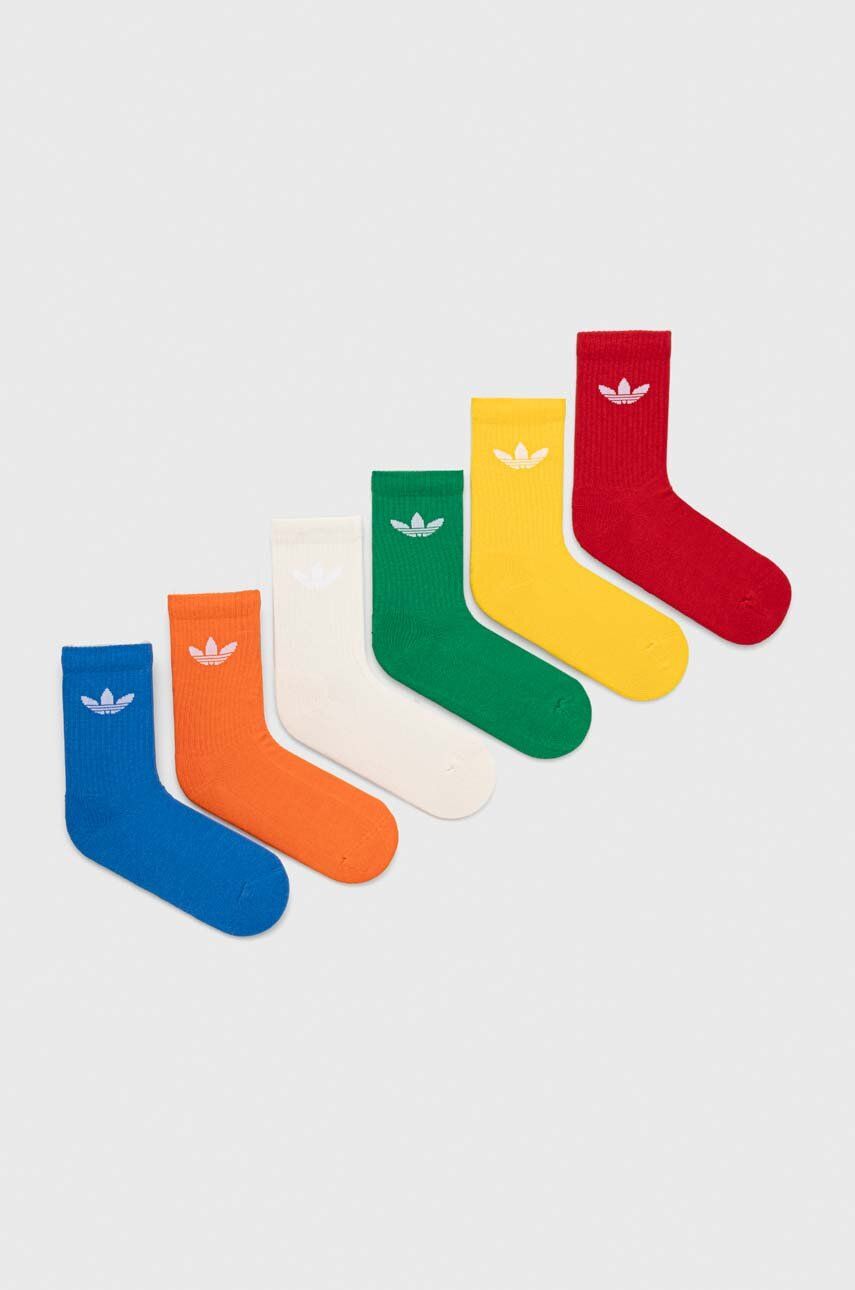 adidas Originals șosete 6-pack culoarea alb IT7571