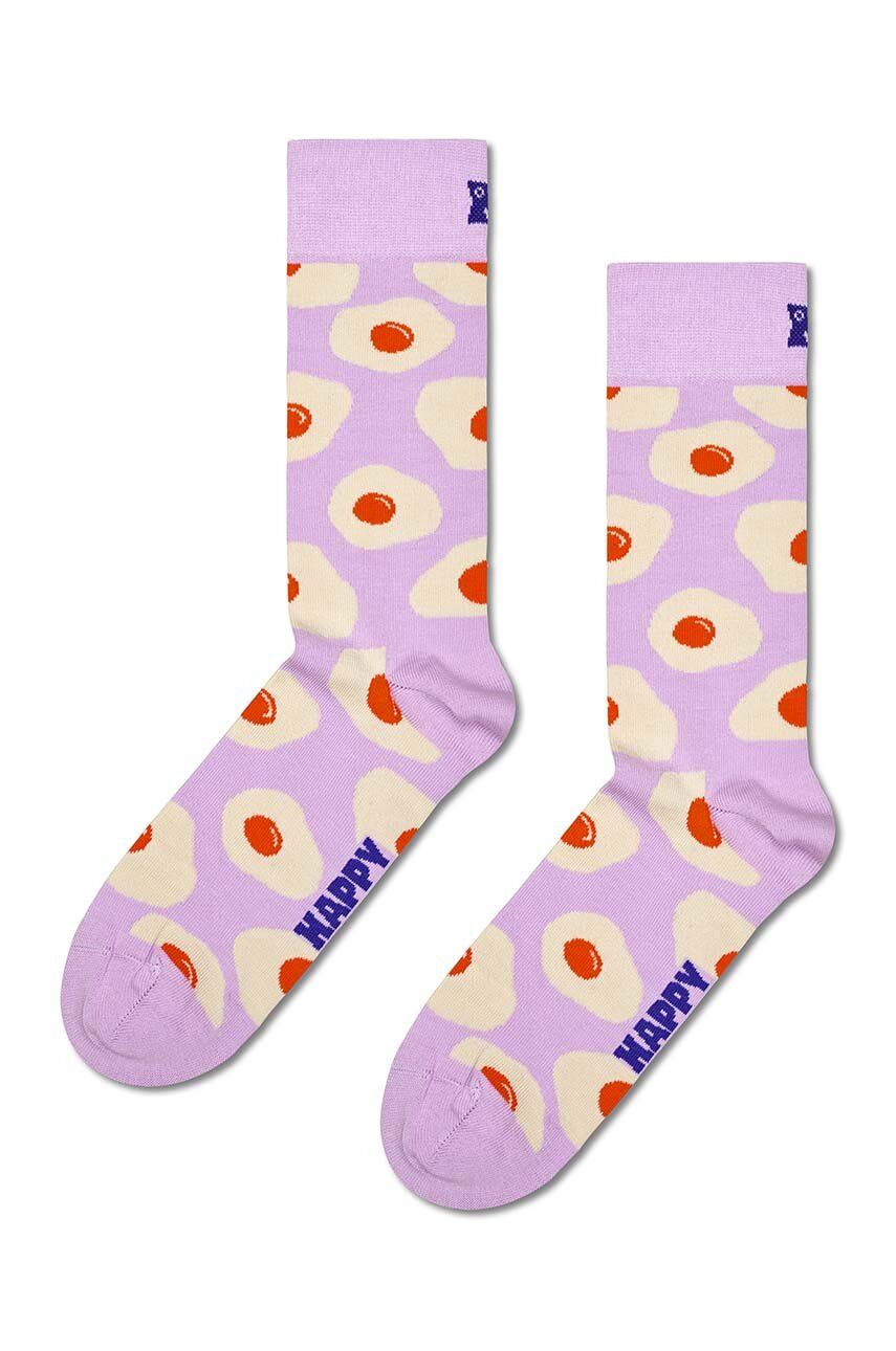 Happy Socks sosete Sunny Side Up Sock culoarea violet
