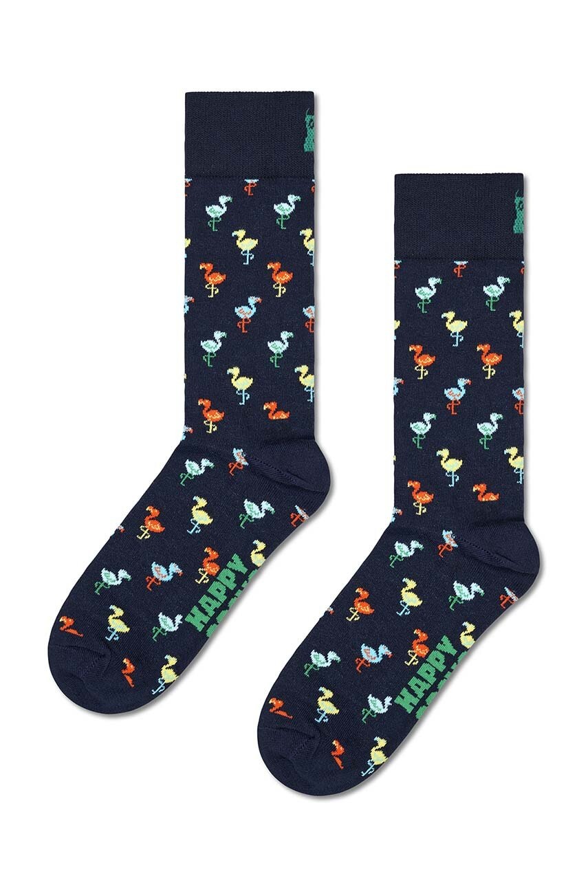 Happy Socks sosete Flamingo culoarea albastru marin