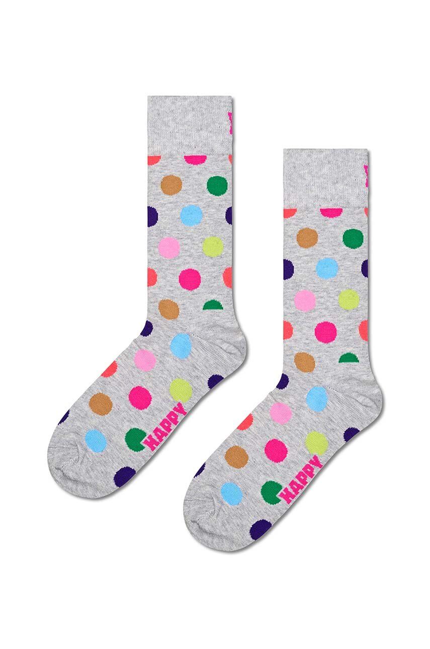 Happy Socks sosete Big Dot Sock culoarea gri