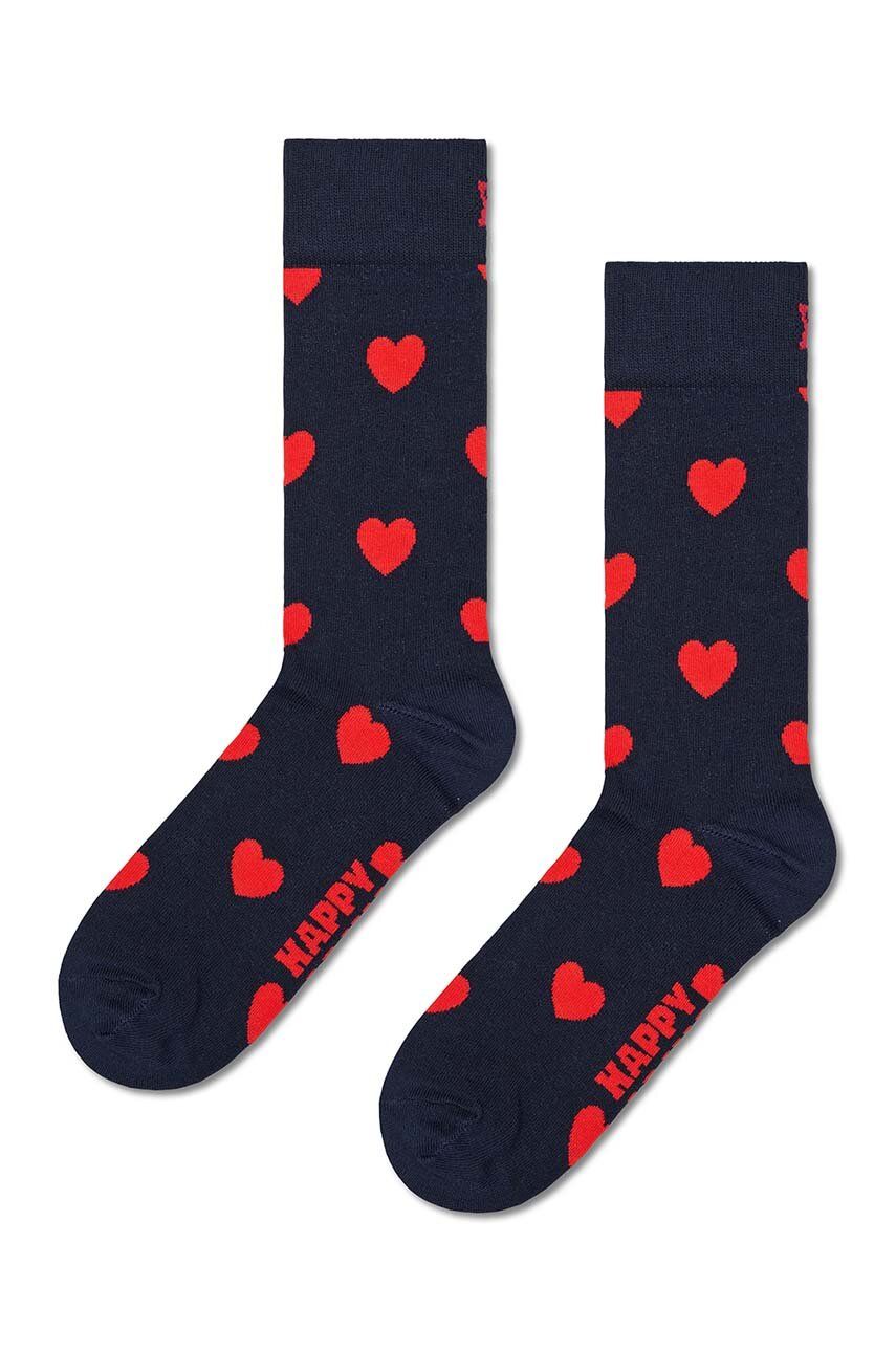 Happy Socks sosete Heart Sock culoarea albastru marin