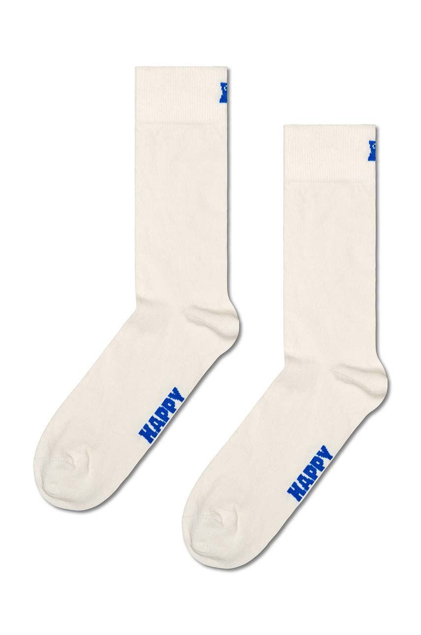 Levně Ponožky Happy Socks Solid bílá barva