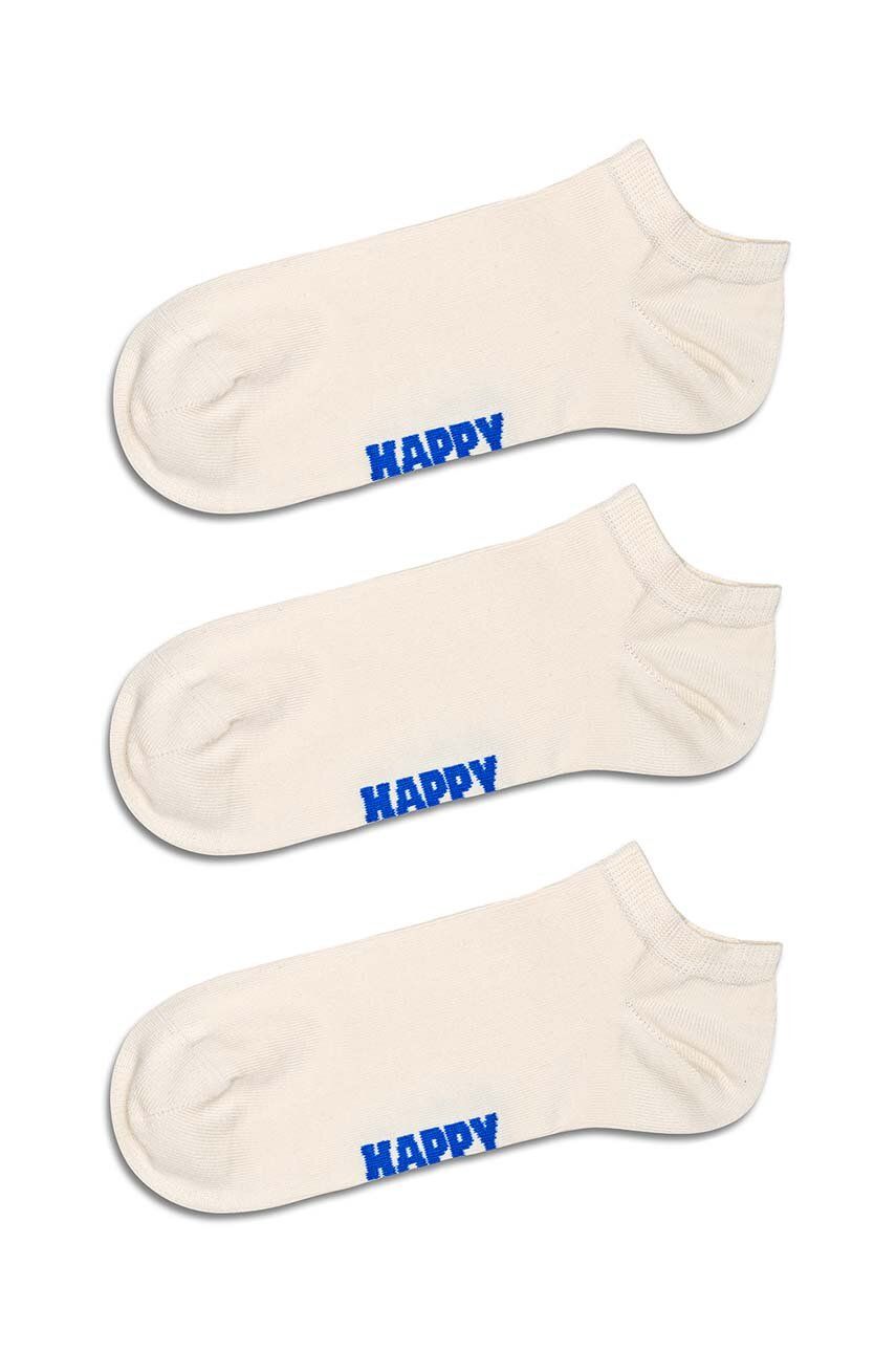 Happy Socks sosete Solid Low 3-pack culoarea alb