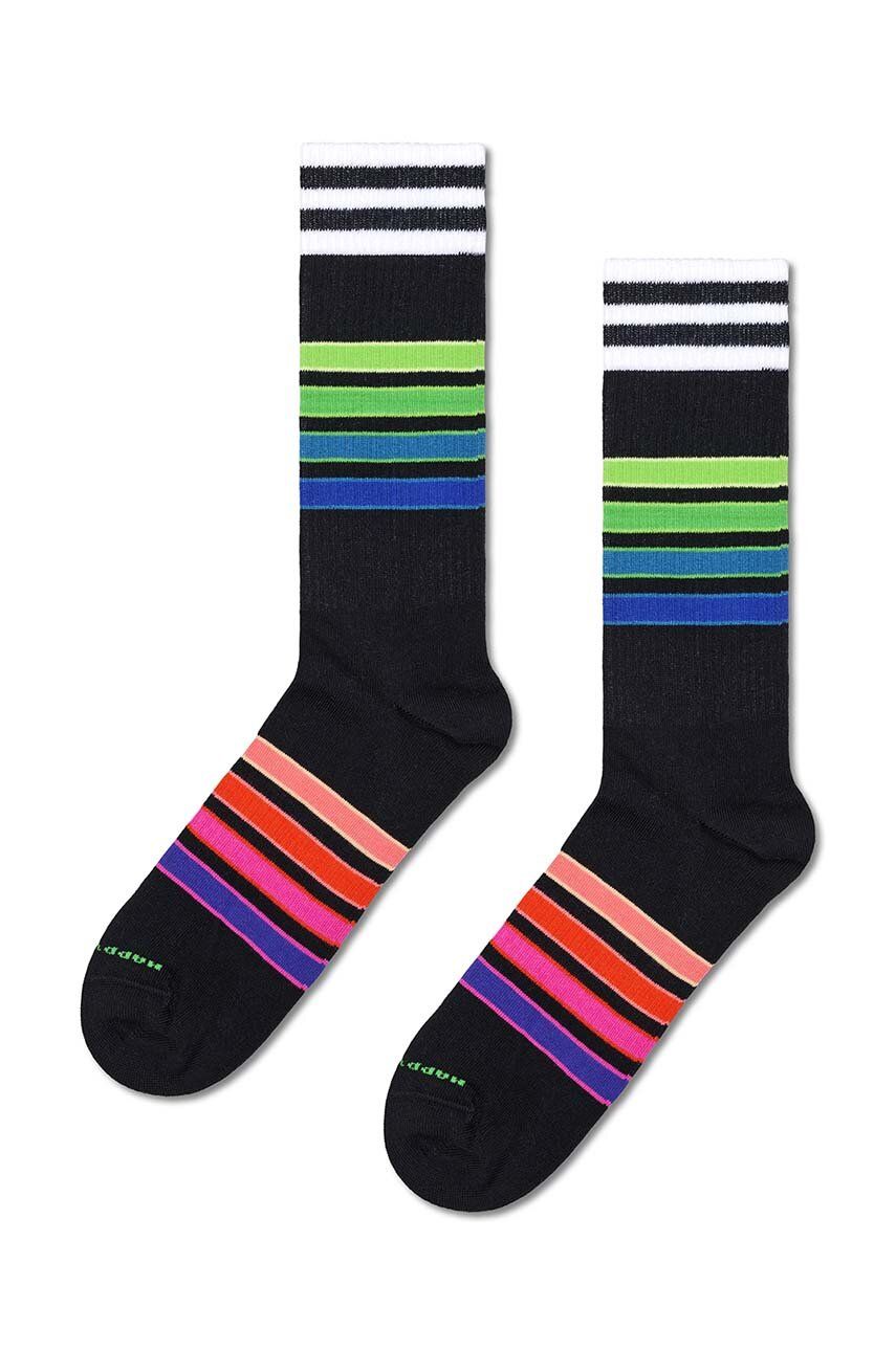 Happy Socks sosete Street Stripe Sneaker culoarea negru