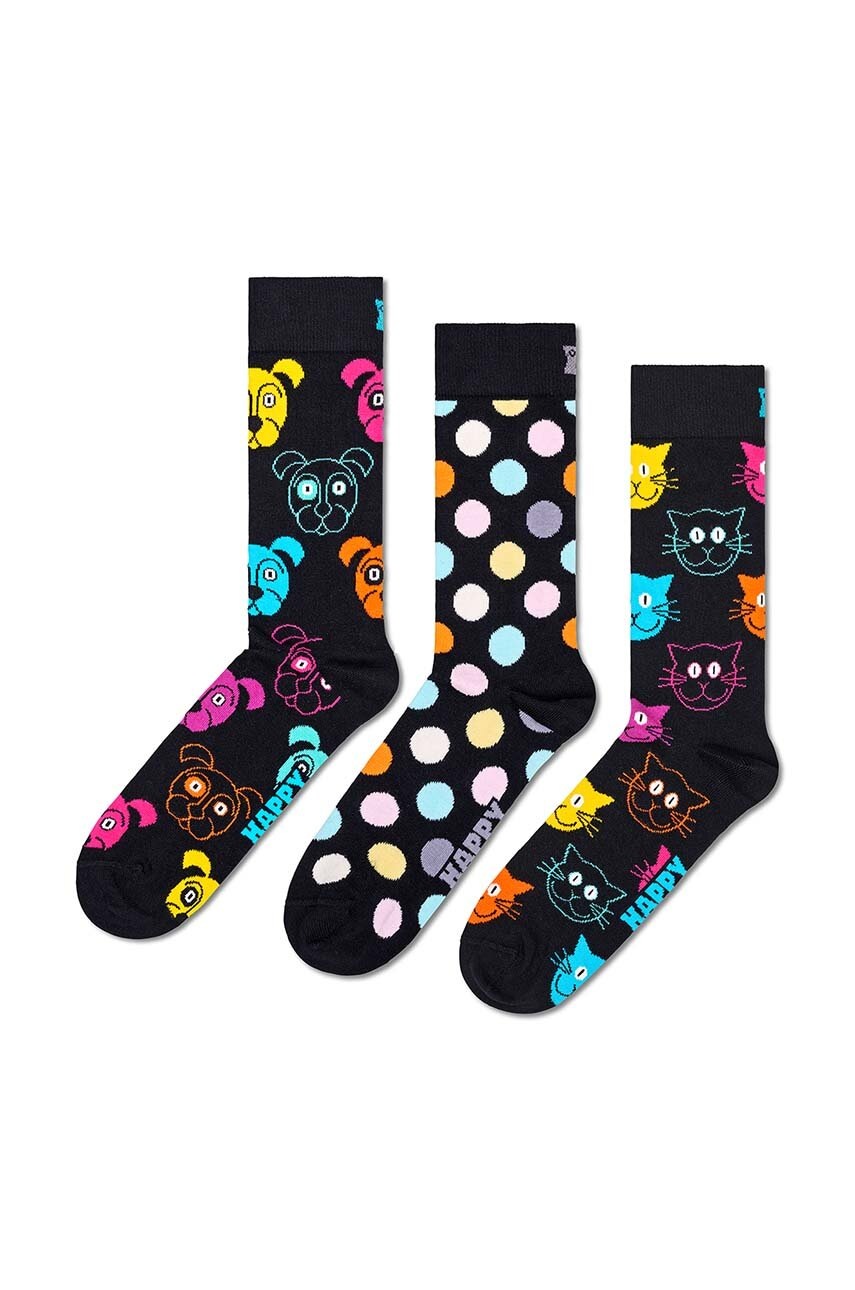 Happy Socks sosete Classic Dog 3-pack culoarea albastru marin