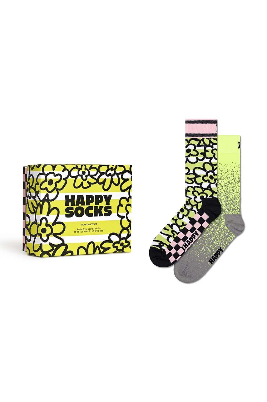 E-shop Ponožky Happy Socks Gift Box Party 2-pack žlutá barva