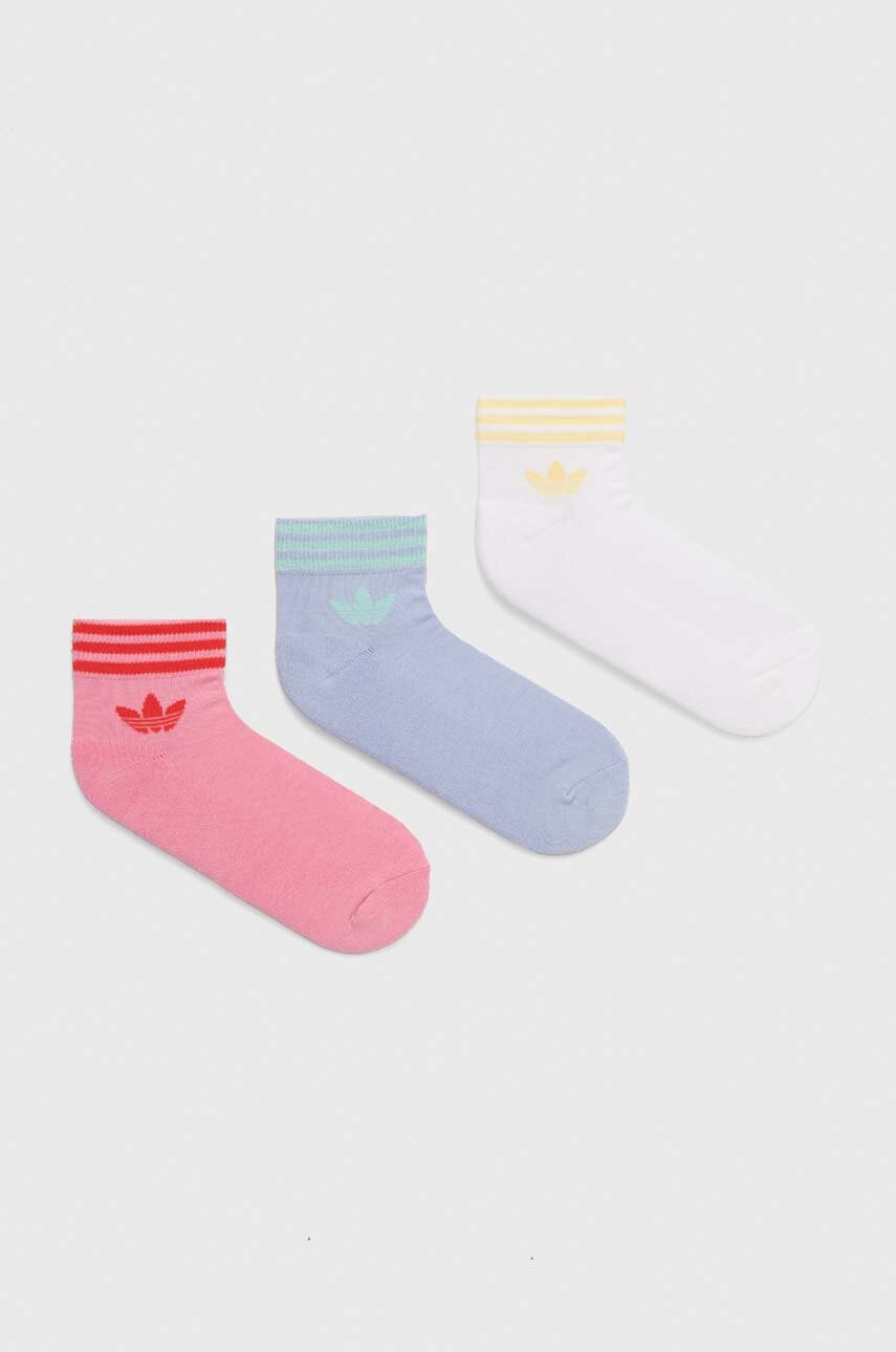 adidas Originals șosete 3-pack culoarea alb IT5523