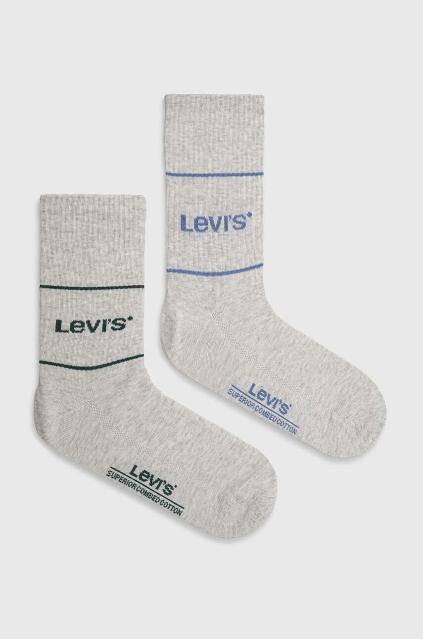 Levi's sosete 2-pack culoarea gri