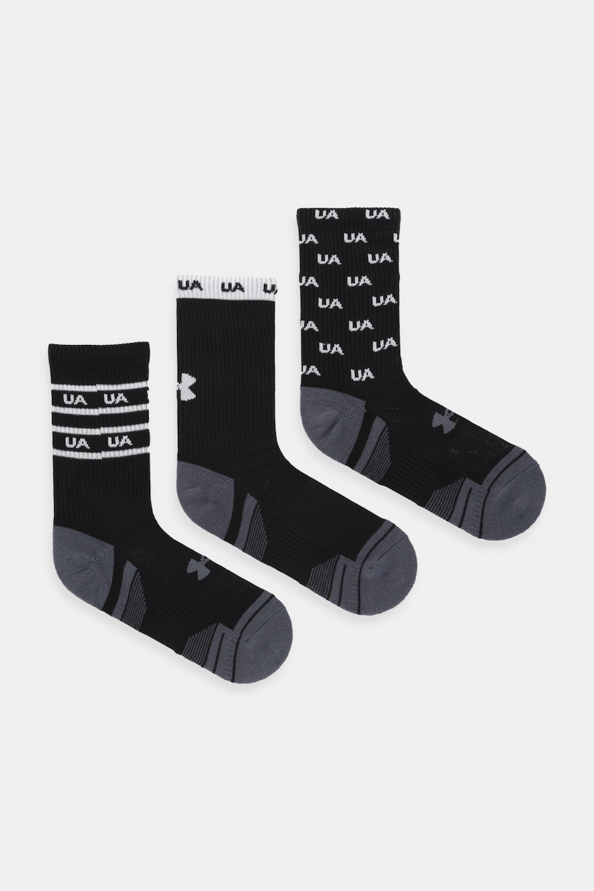 Under Armour șosete Performance Tech 3-pack culoarea bordo, 1379515