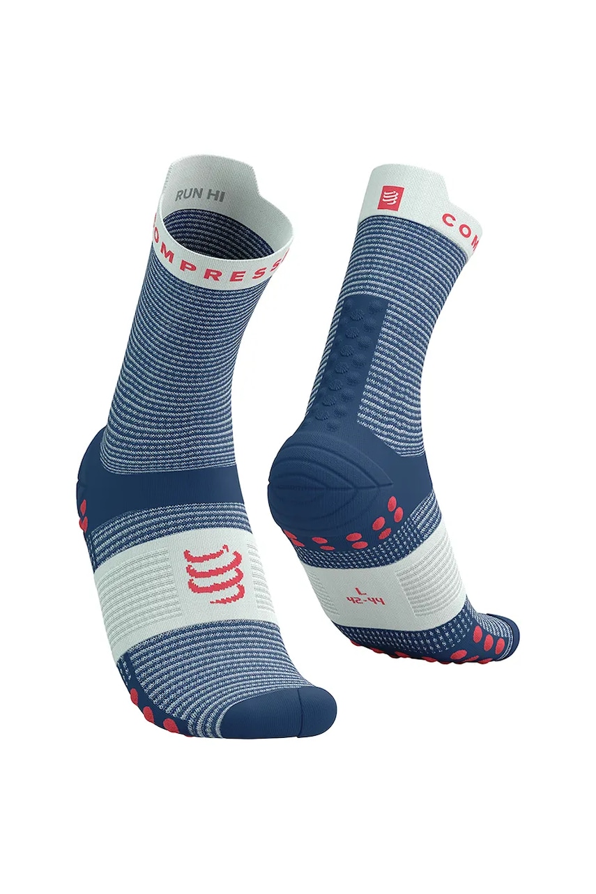 Compressport șosete Pro Racing Socks v4.0 Run High culoarea bleumarin, XU00046B