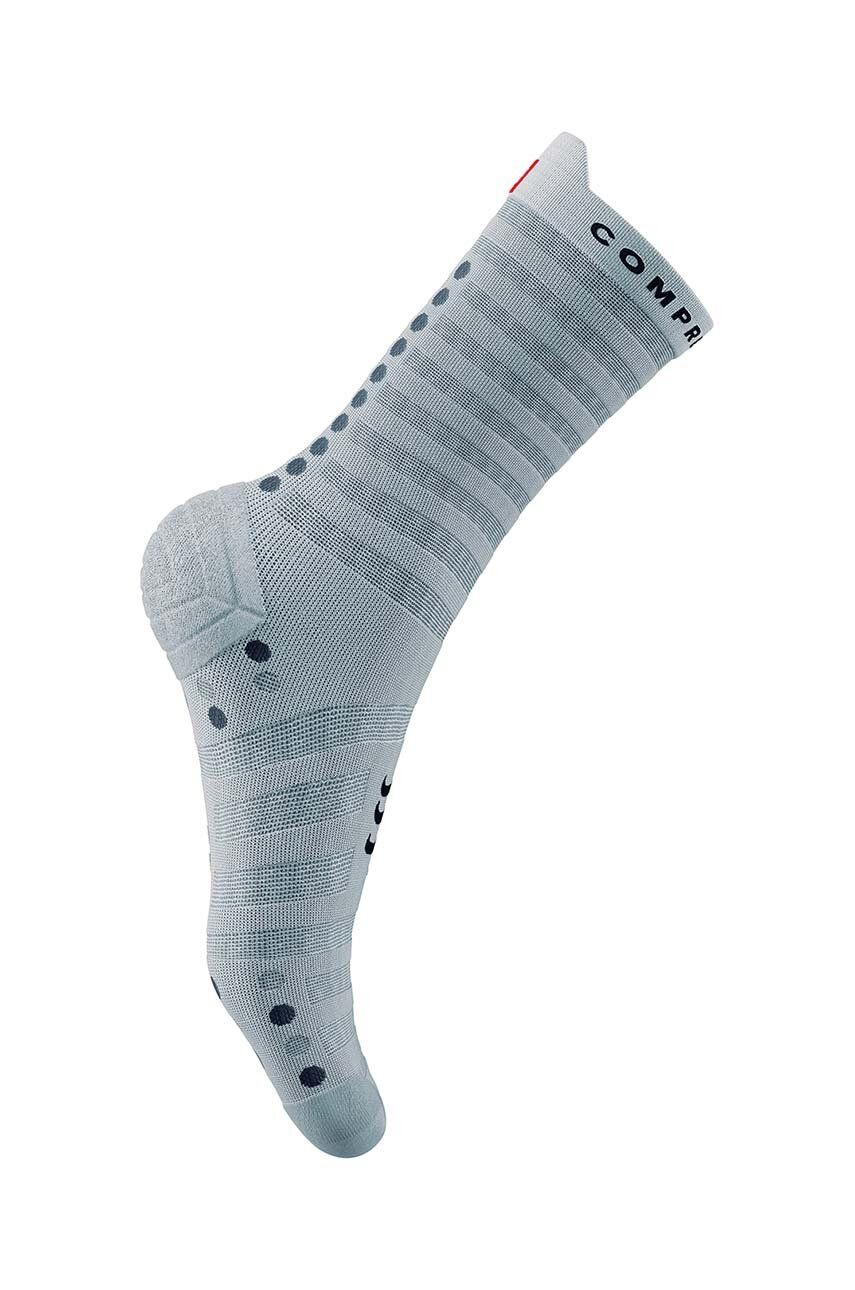 Compressport sosete Pro Racing Socks v4.0 Ultralight Run High - White/Alloy XU00050B