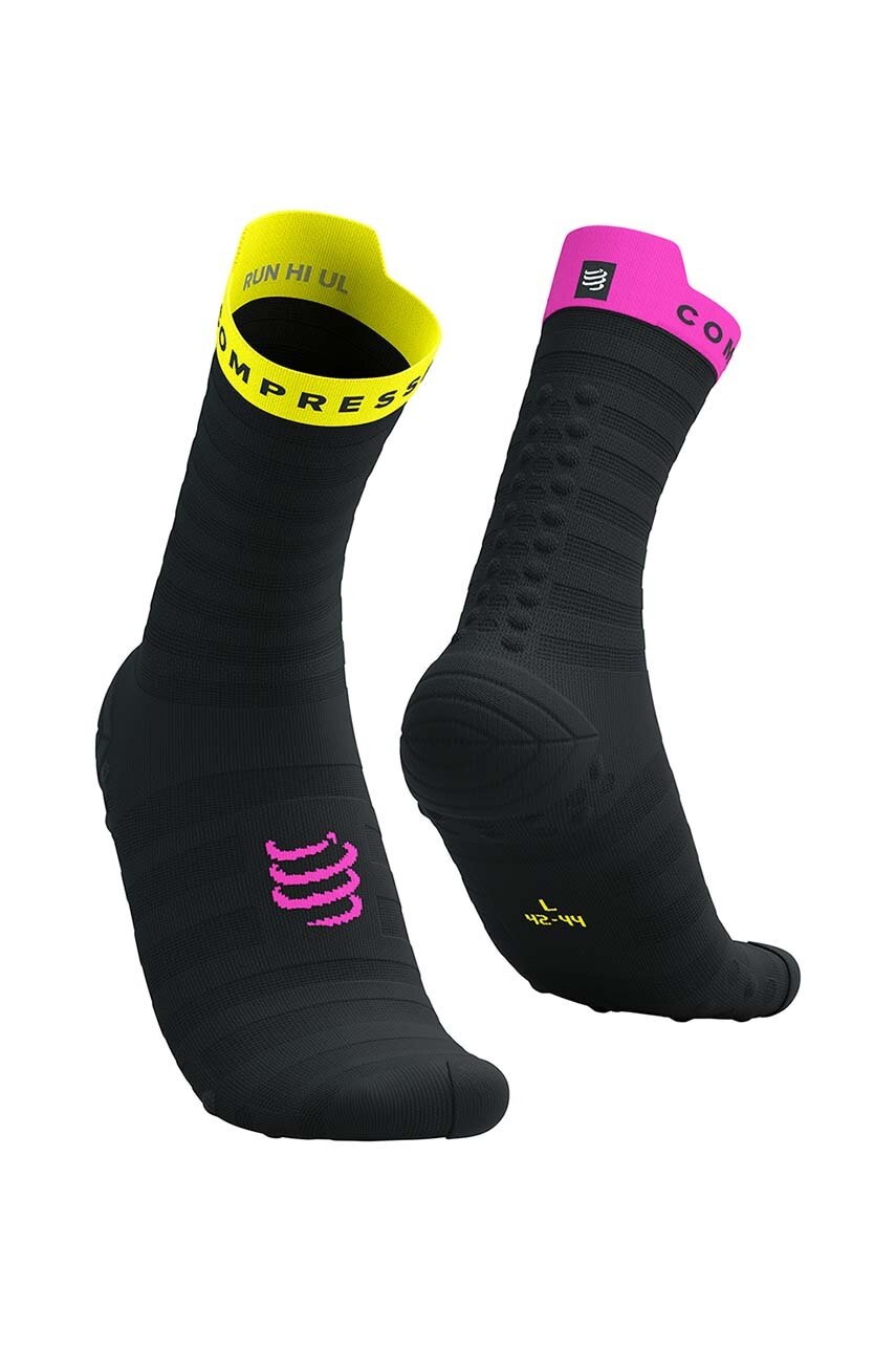 

Чорапи Compressport Pro Racing Socks v4.0 Ultralight Run High - White/Alloy XU00050B, Черен