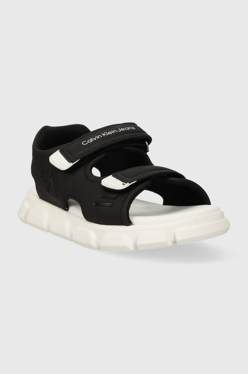 Дитячі сандалі Calvin Klein Jeans колір чорний