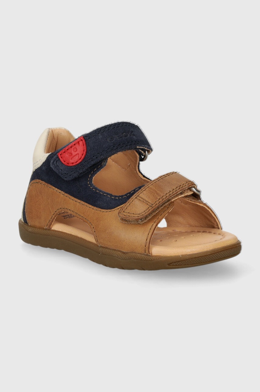 Дитячі шкіряні сандалі Geox SANDAL MACCHIA колір коричневий Дитячі шкіряні сандалі Geox SANDAL MACCHIA колір коричневий