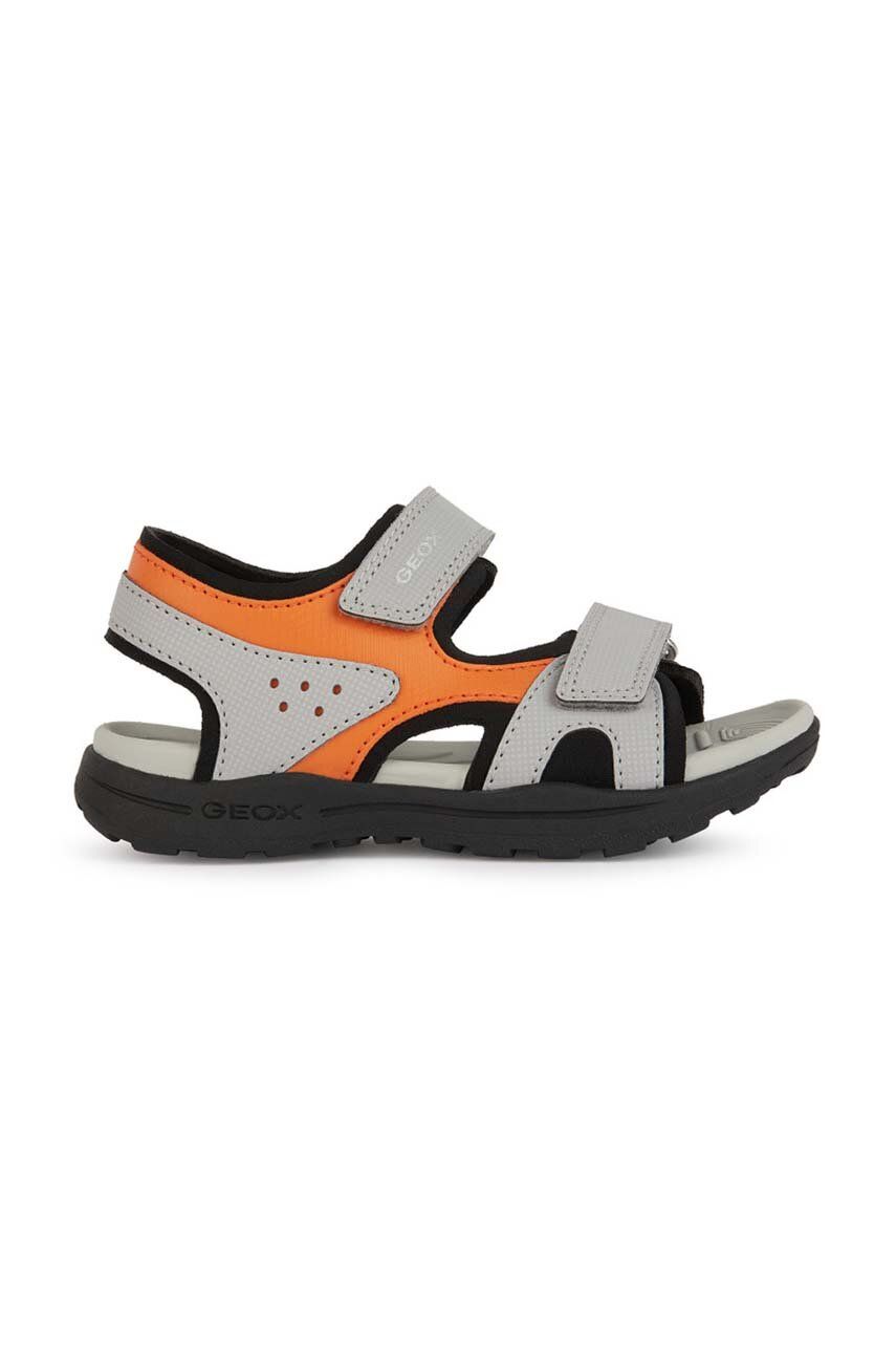 Geox sandale copii VANIETT culoarea gri - Shoppu.ro