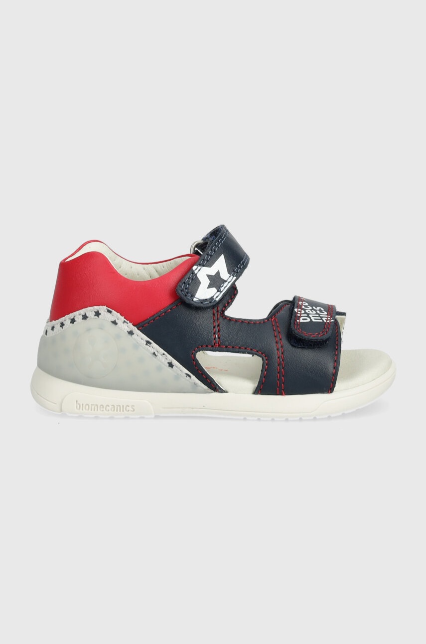 Детские кожаные сандалии Biomecanics цвет синий