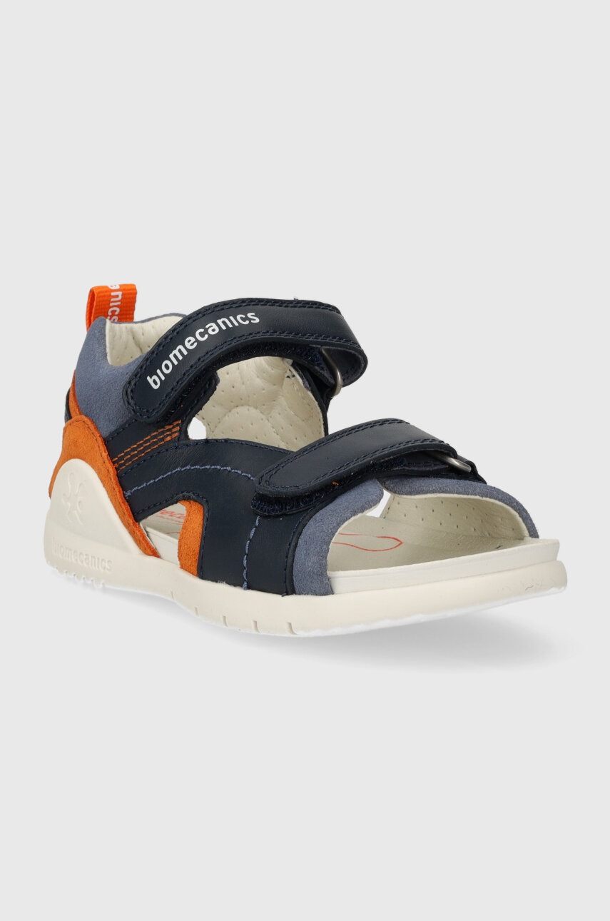 Детские кожаные сандалии Biomecanics цвет синий