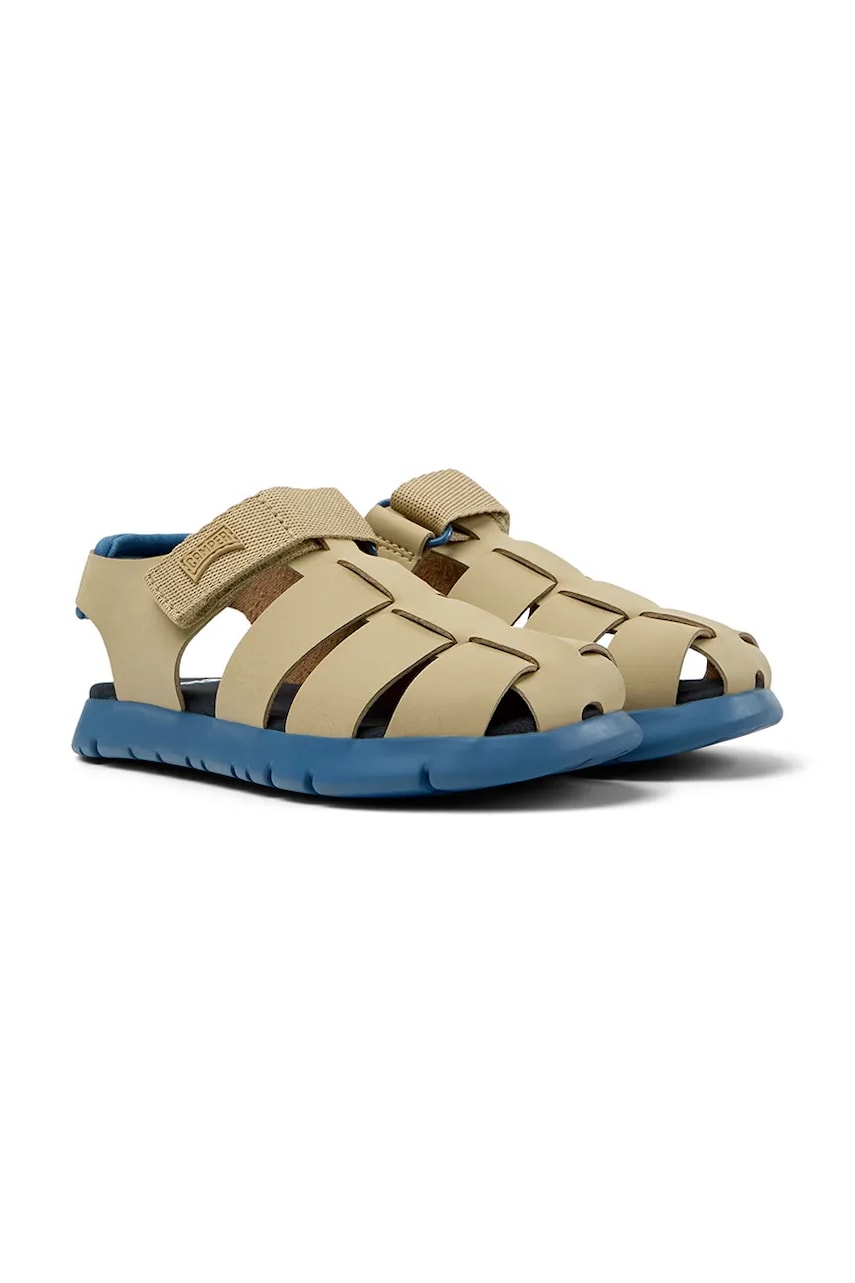 Camper sandale din piele pentru copii culoarea bej