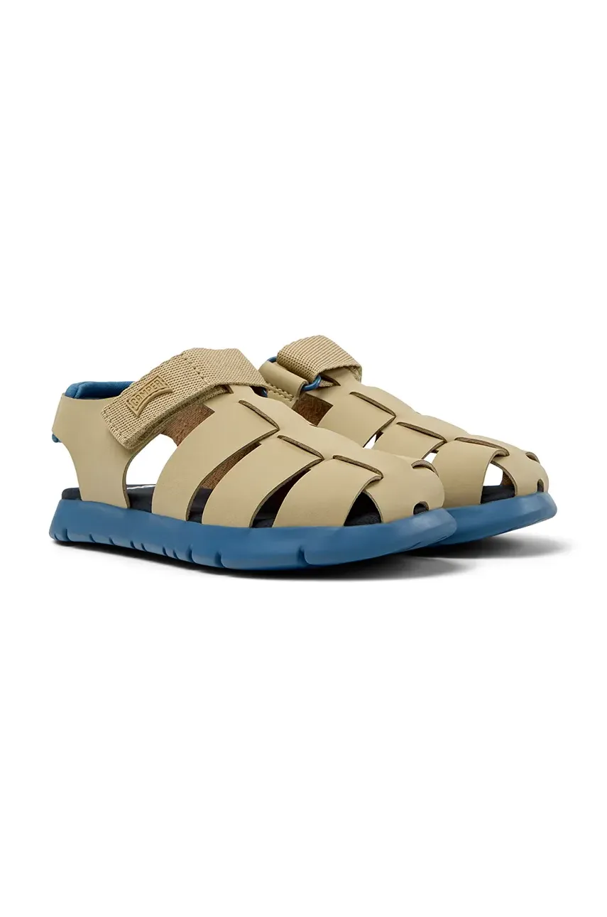 Camper sandale din piele pentru copii culoarea bej - 0 | YEO