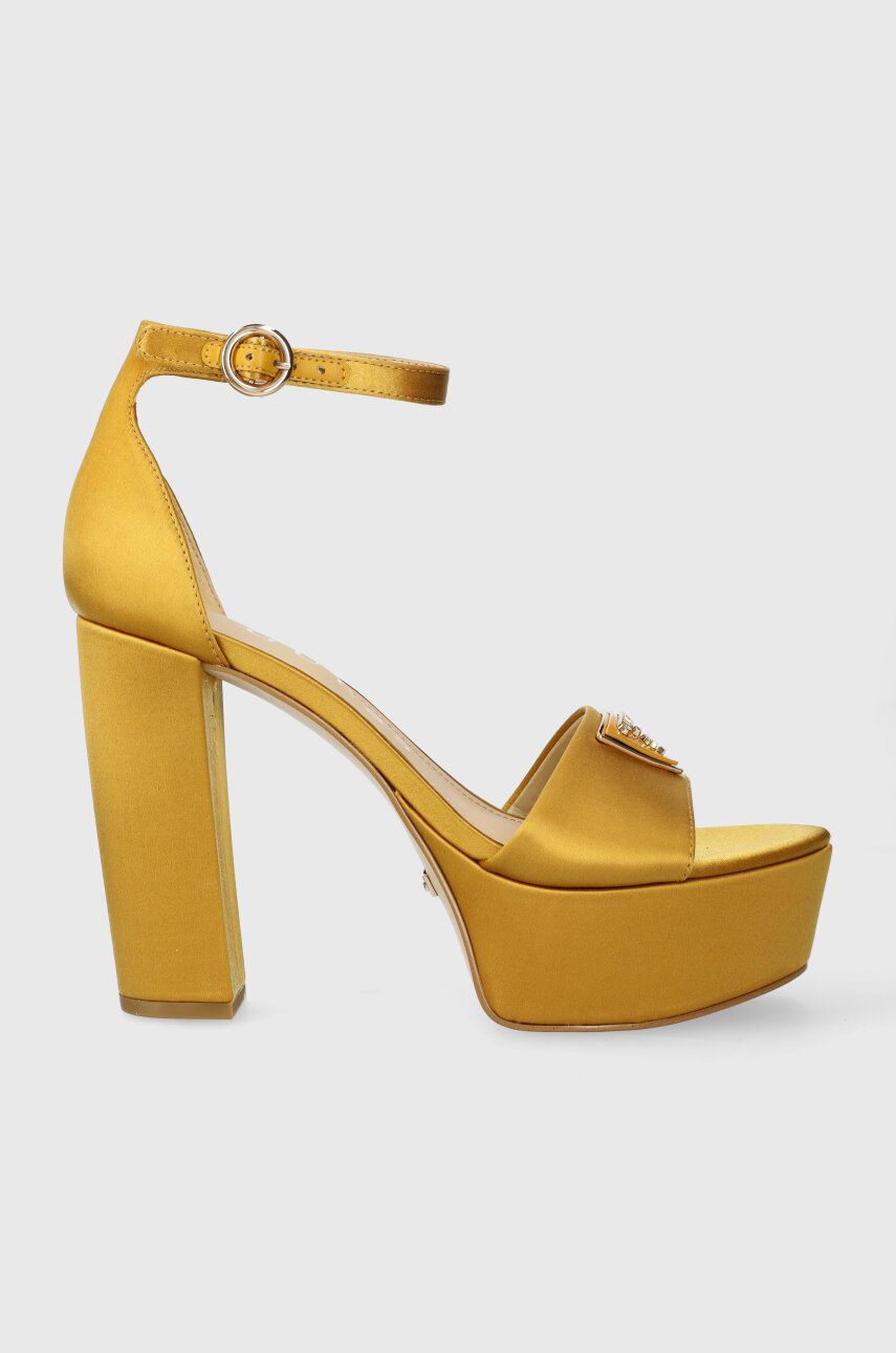 Sandály Guess SETON2 zlatá barva, FLPSE2 SAT03