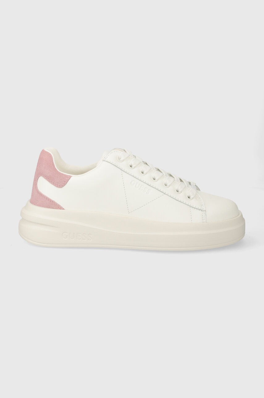 

Кожени маратонки Guess ELBINA в бяло FLPVIB SUE12, Бял