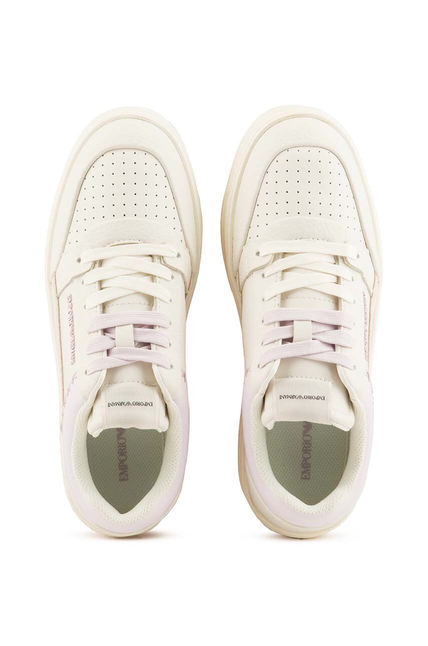 Kožené sneakers boty Emporio Armani béžová barva, X3X211 XR101 C657 X3X211.XR101.C657 EUR 37