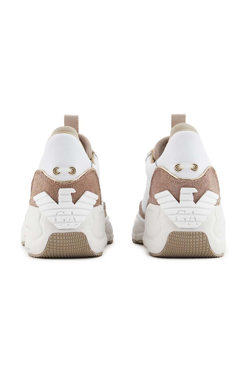 Kožené sneakers boty Emporio Armani bílá barva, X3X215 XR120 C674 X3X215.XR120.C674 EUR 36