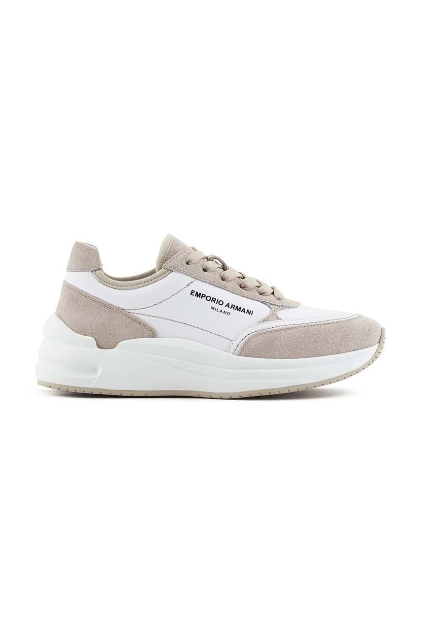 Emporio Armani sneakers din piele culoarea alb, X3X216 XR122 C680
