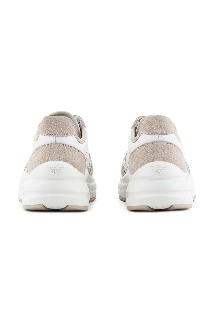 Kožené sneakers boty Emporio Armani bílá barva, X3X216 XR122 C680 X3X216.XR122.C680 EUR 36