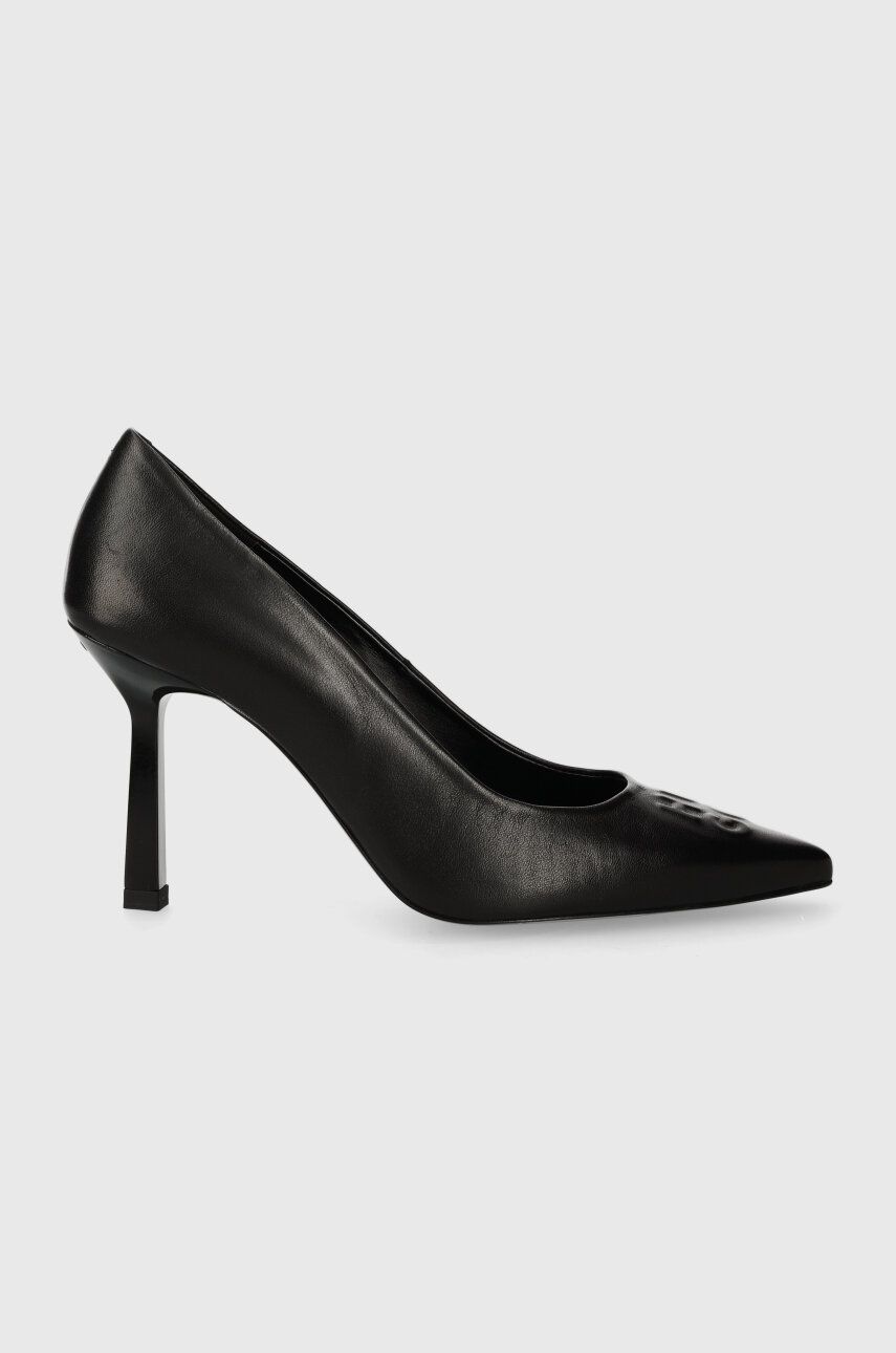 

Кожени обувки с тънък ток HUGO Katniss в черно 50513180, Черен
