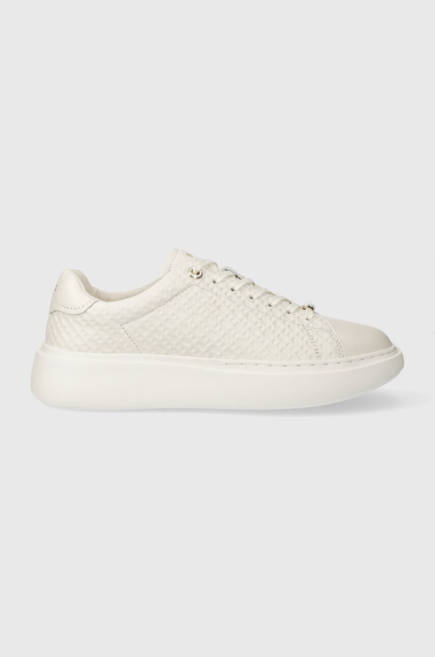 Levně Kožené sneakers boty BOSS Amber bílá barva, 50513433