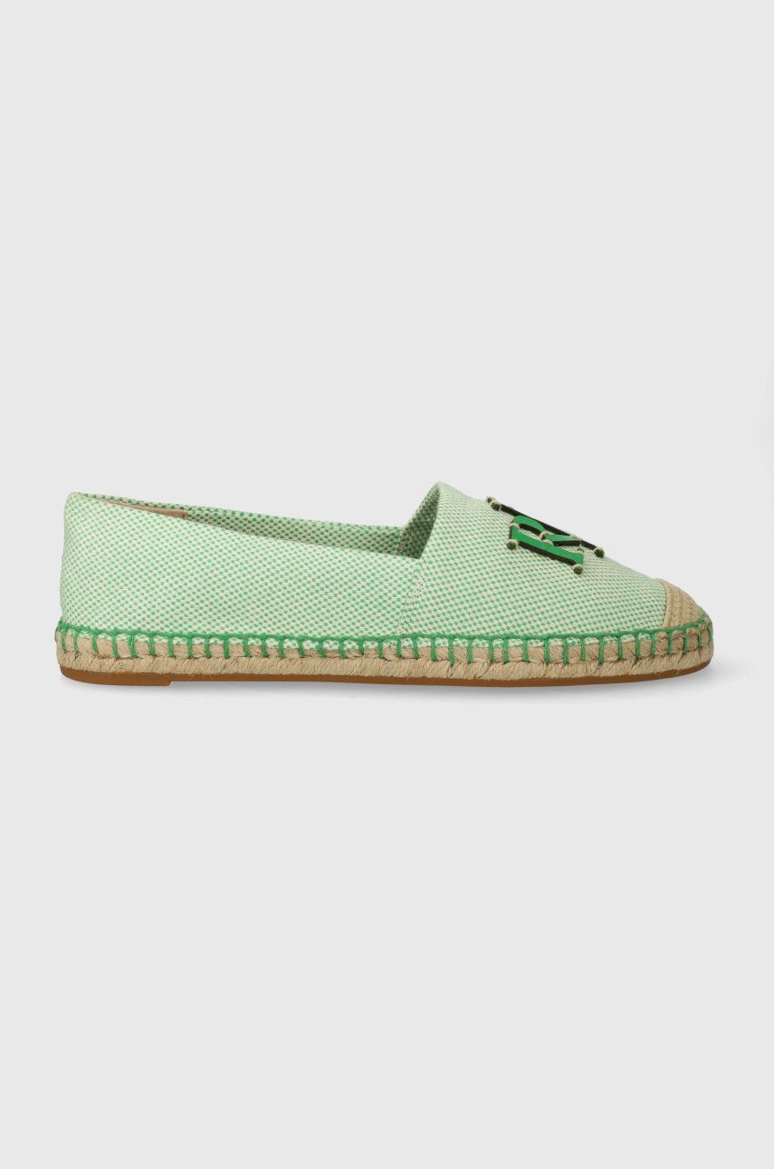 Levně Espadrilky Lauren Ralph Lauren Cameryn Logo zelená barva, 8029200000000000