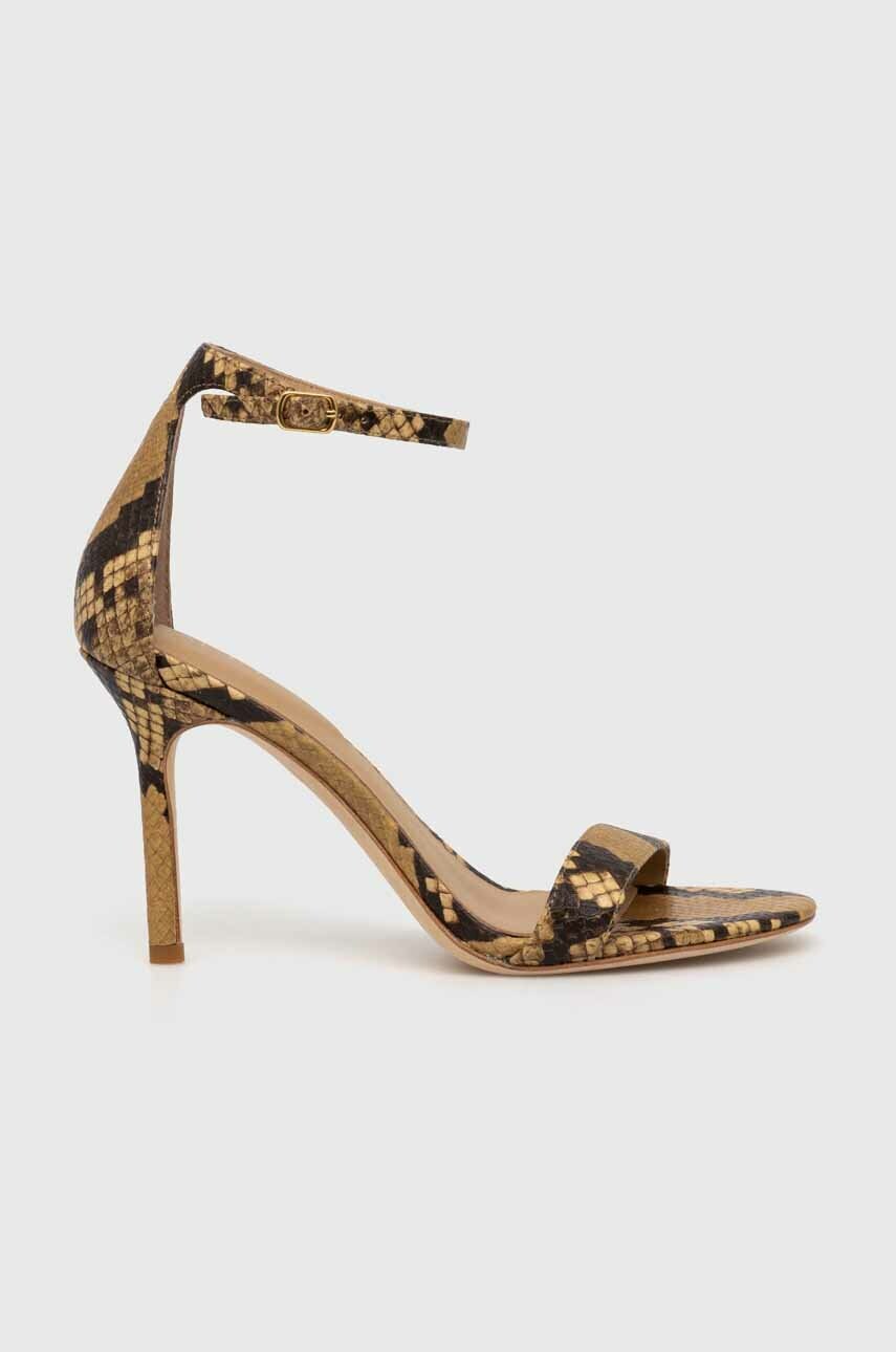 

Шкіряні сандалі Lauren Ralph Lauren Allie колір бежевий 802925272001