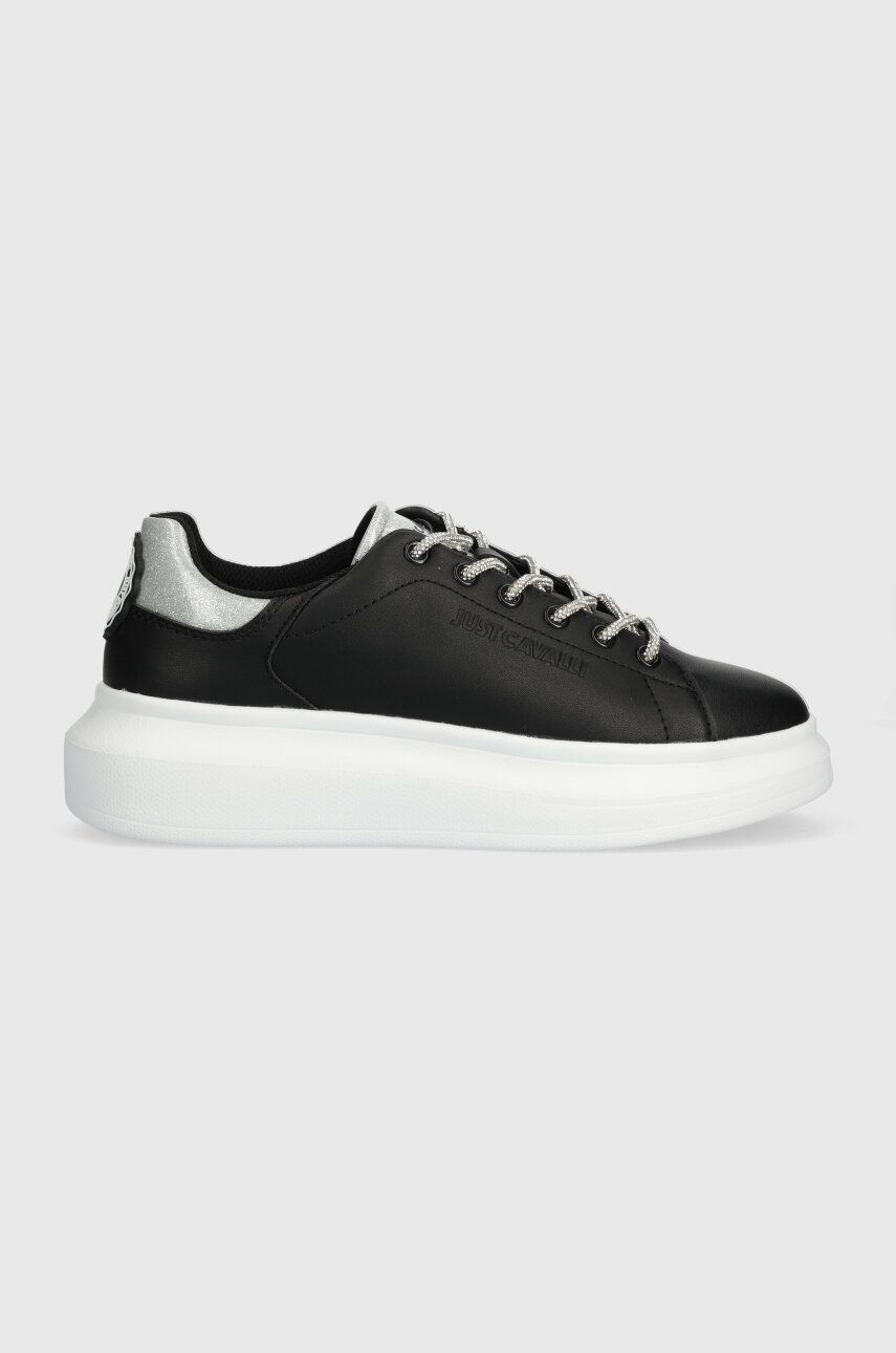 Just Cavalli sneakers din piele culoarea negru 76RA3SB1