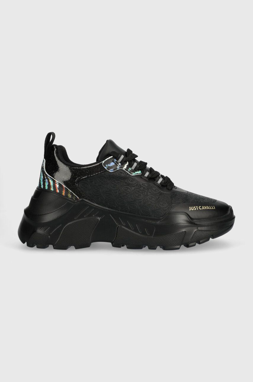 Levně Sneakers boty Just Cavalli černá barva, 76RA3SL3