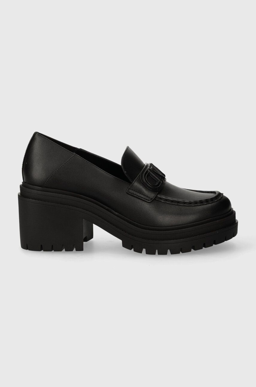 Michael Michael Kors Mocasini De Piele Rocco Femei, Culoarea Negru, Cu Platforma, 40h3rcmp1l