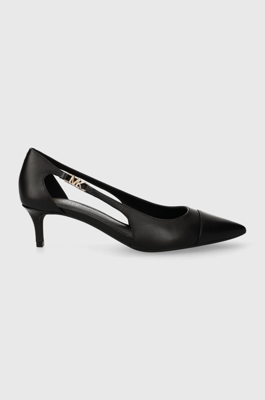 Michael Michael Kors Stilettos De Piele Veronica Culoarea Negru, 40h3vrmp1l