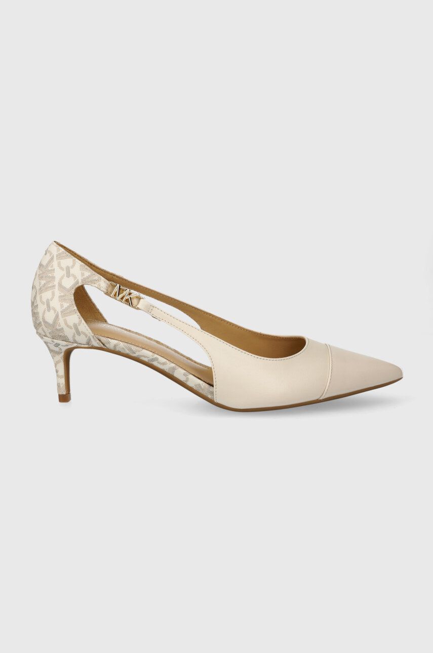 MICHAEL Michael Kors pumps Veronica culoarea bej, pe toc jos, 40H3VRMP2L