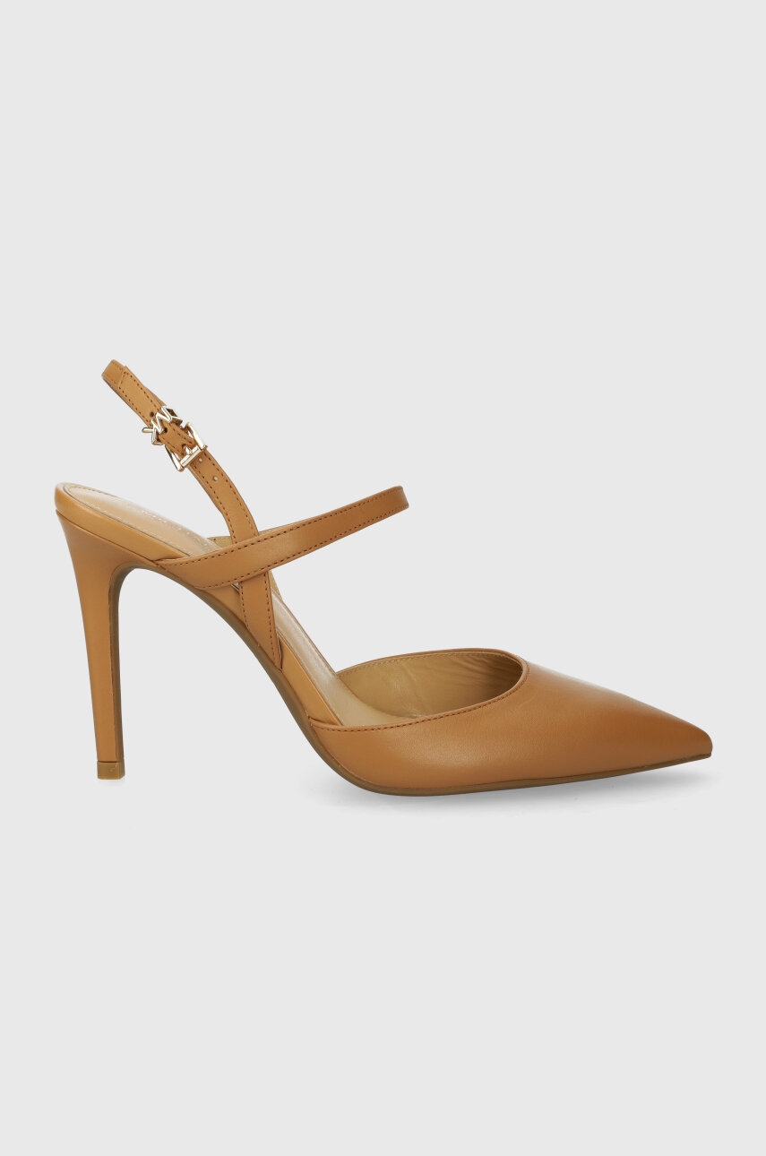 MICHAEL Michael Kors stilettos de piele Ava culoarea maro, 40R4AVHP1L